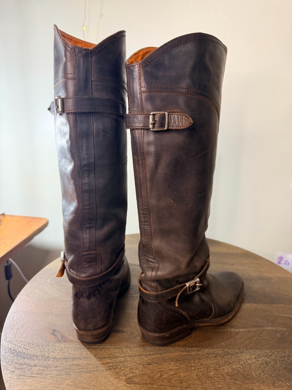 Frye Dorado Knee High Riding Boots- VINTAGE Size 6 - Picture 3 of 10